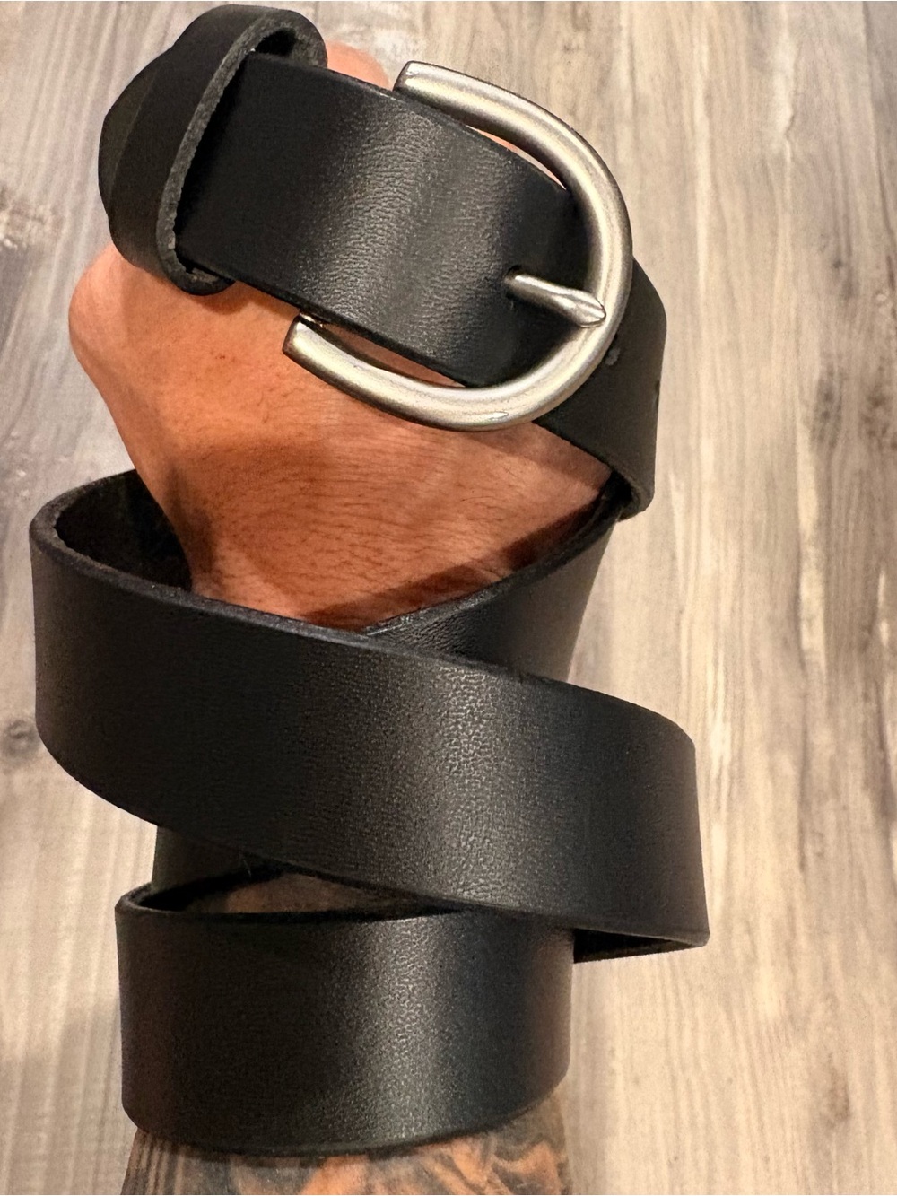 Bison Designs Made in USA Black Leather Mens SZ 40 Belt